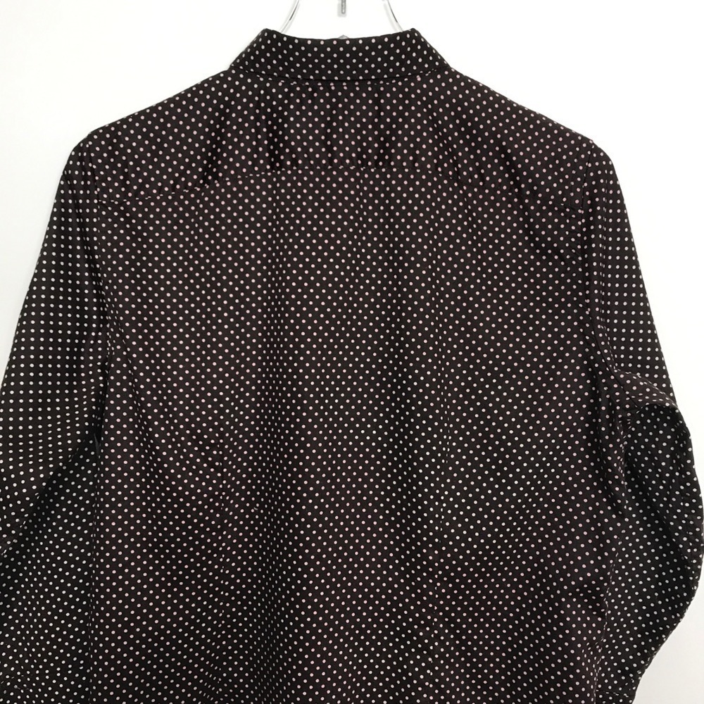 Lauren Ralph Lauren brown/pink polka dot shirt - Picture 6 of 8